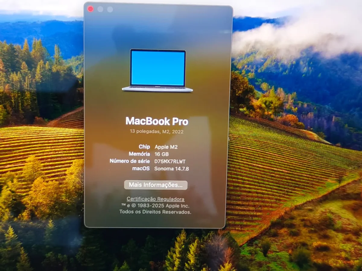 Apple Macbook Pro A2338 2022 M2 16gb Ram Ssd 500gb Touchbar - Imagem 7