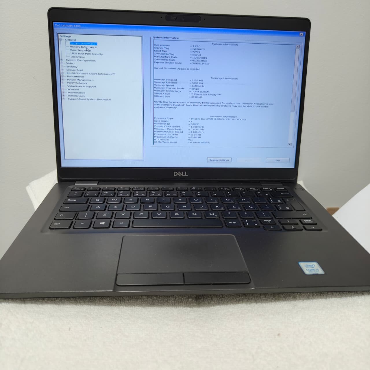 Notebook Dell Latitude 5300 i5 8ª Geração 8GB 128GB SSD (Usado) - Imagem 4