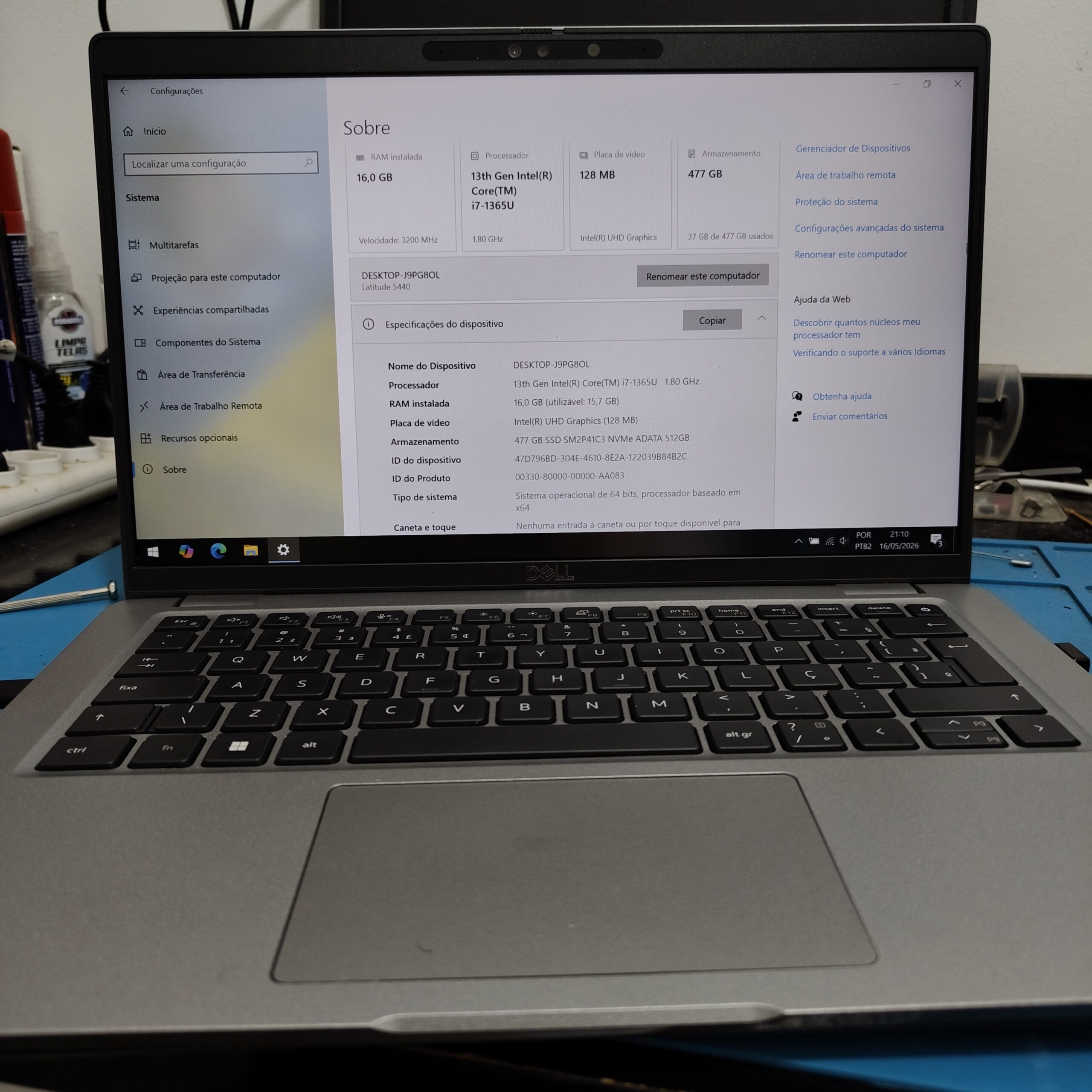 Notebook Dell Latitude 5440 i7 13ª Geração 16 Gb De Ram 512 Ssd (Usado) - Imagem 2
