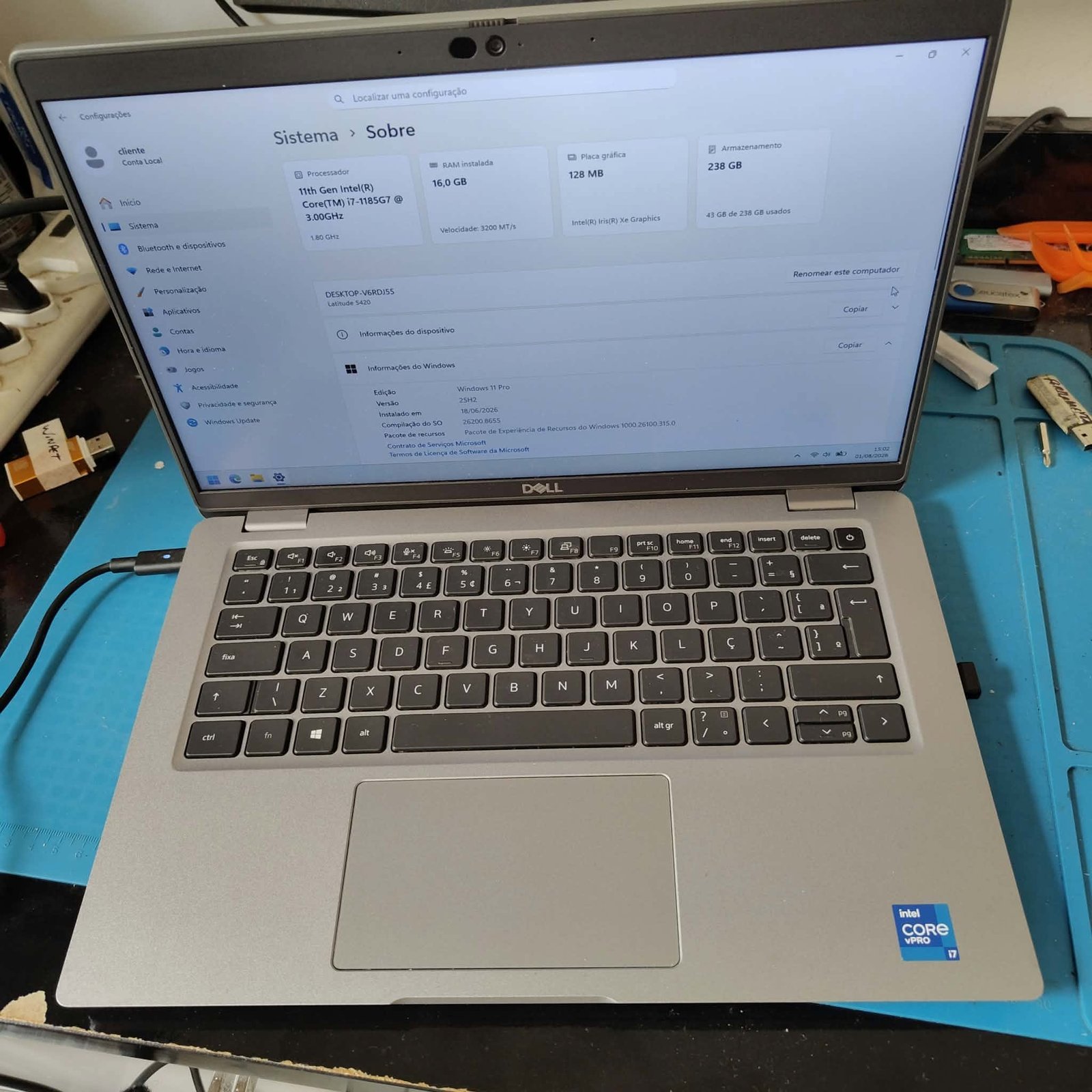 Notebook Dell Latitude 5420 i7 11ª Geração 16GB 256GB SSD (Usado) - Imagem 3