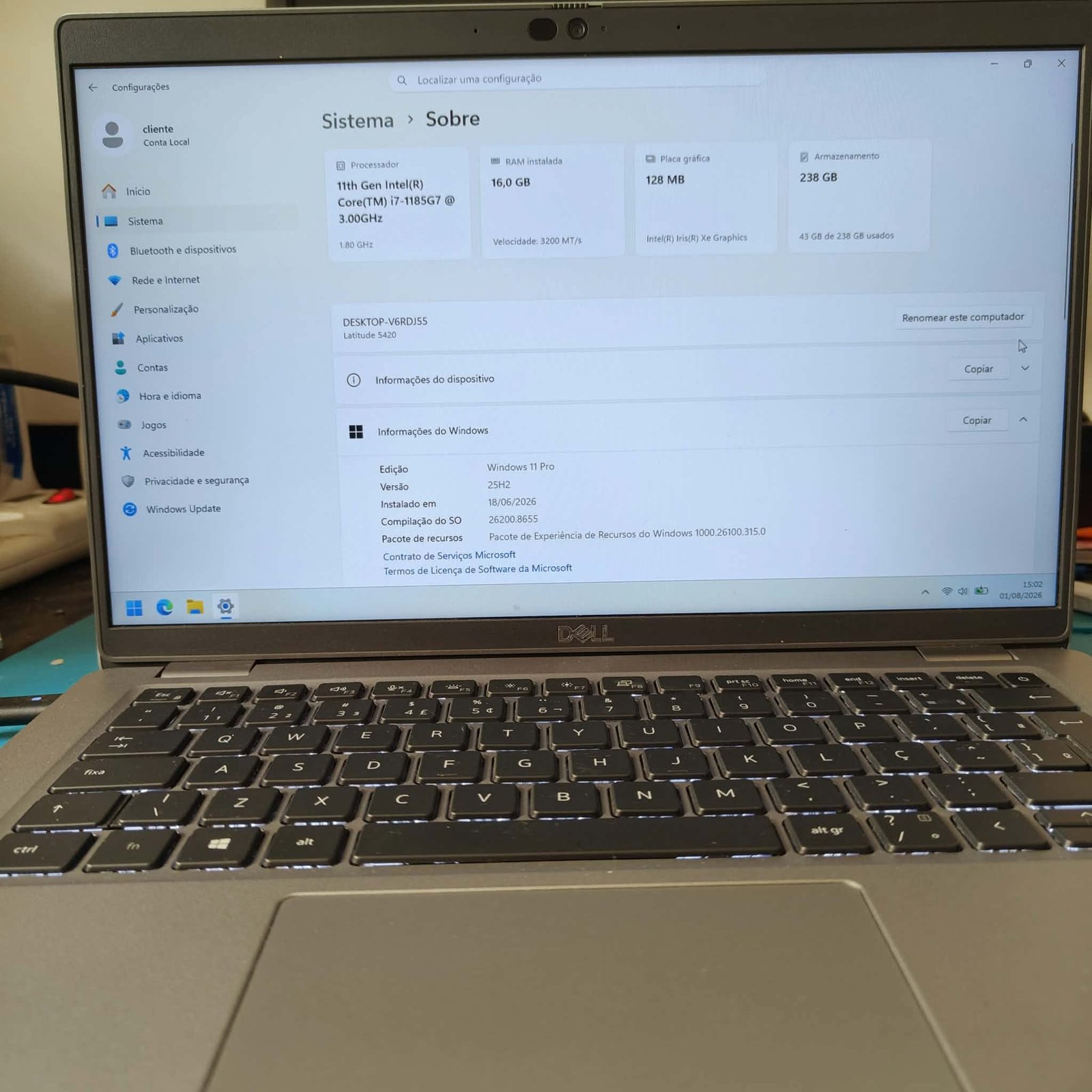 Notebook Dell Latitude 5420 i7 11ª Geração 16GB 256GB SSD (Usado) - Imagem 4