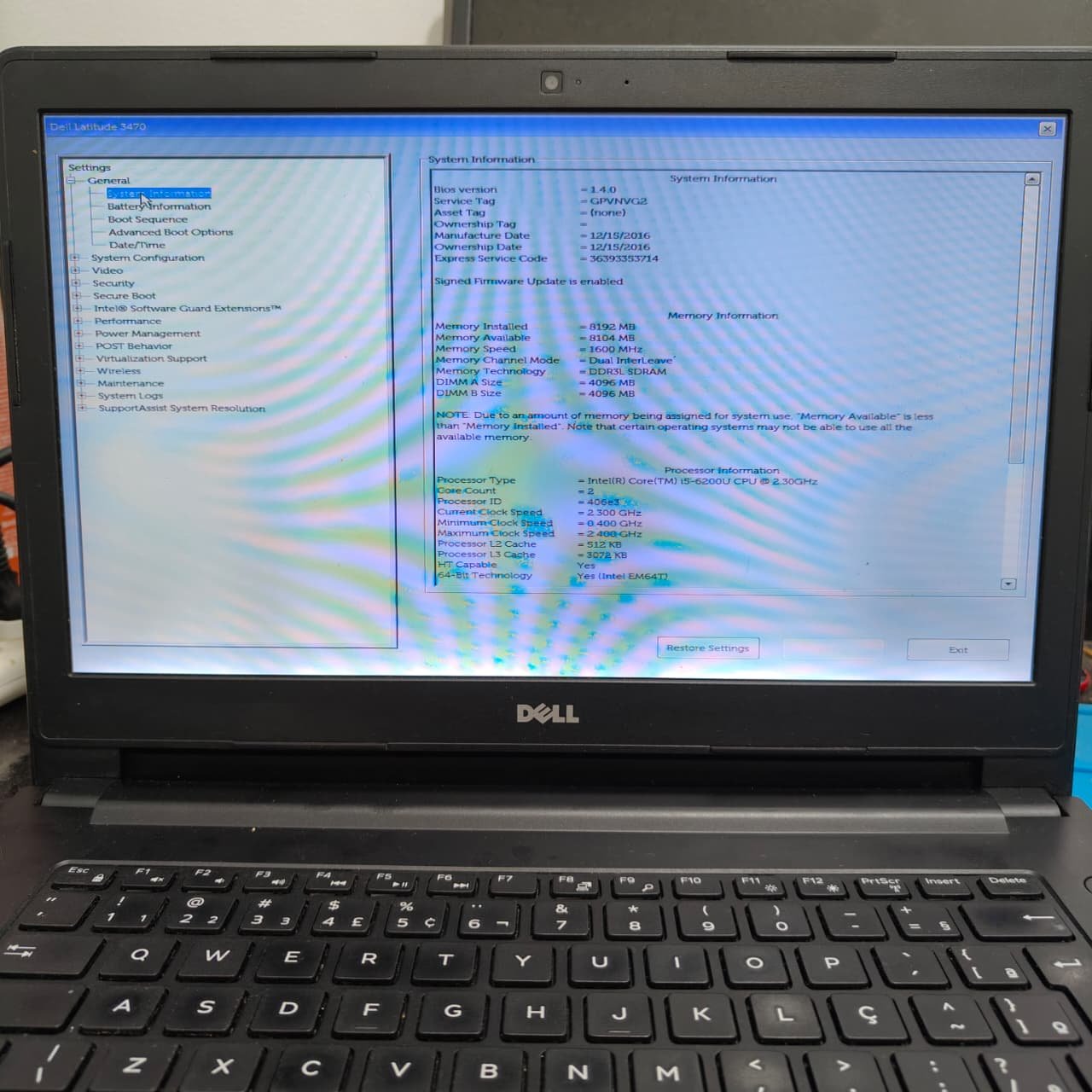Notebook Dell 3470 i5 6th 256gb SSD 8gb Ram (Usado) - Imagem 3